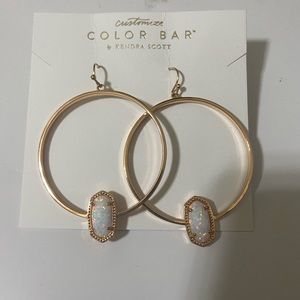 Elora rose gold and opal Kendra Scott earring